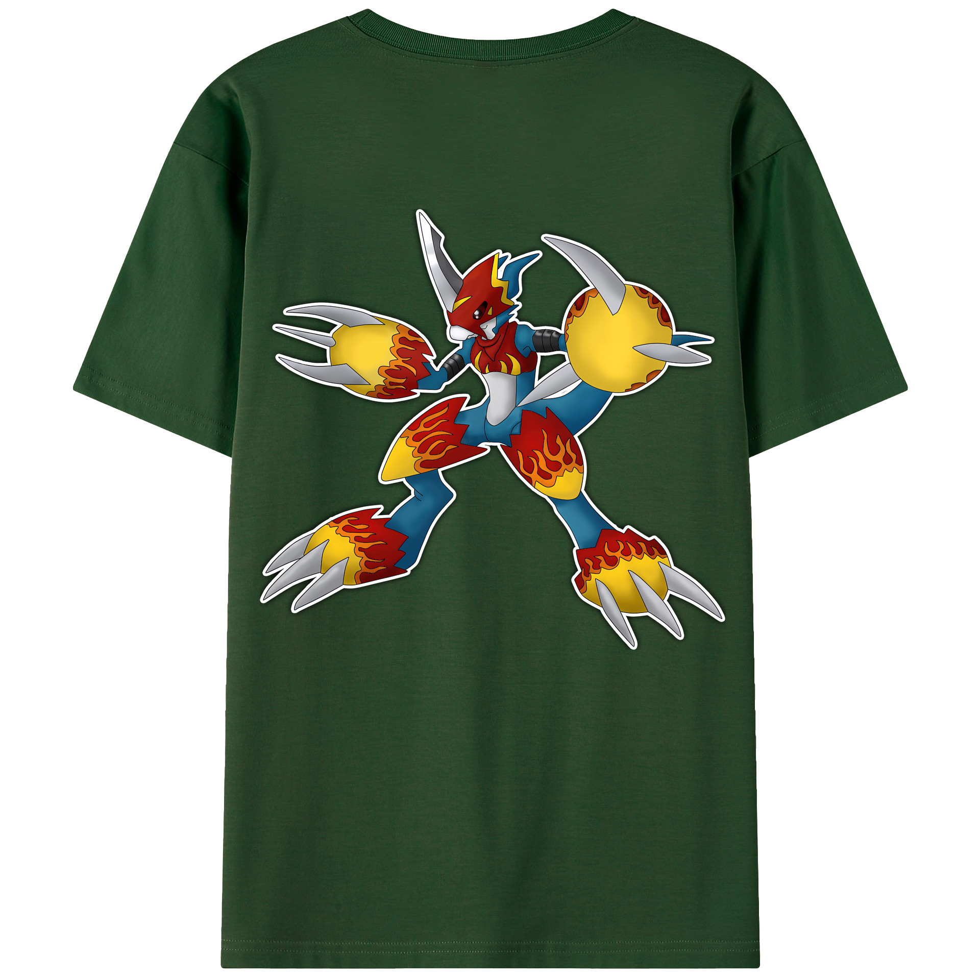 （画像用） Digimon デジタルモンスター/デジモン 綿100％半袖Tシャツ（背面プリント）